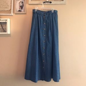 Vintage Denim button-down skirt